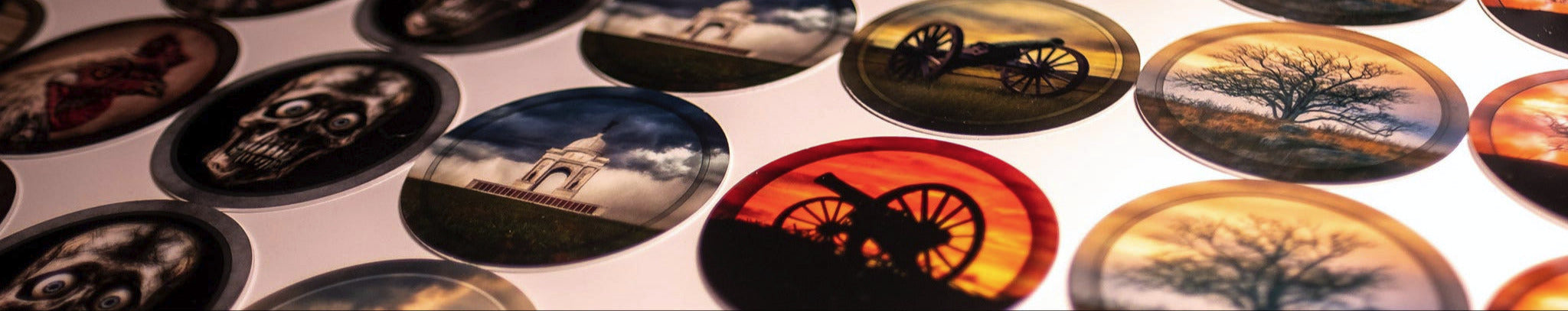 a selection of round metal magnets