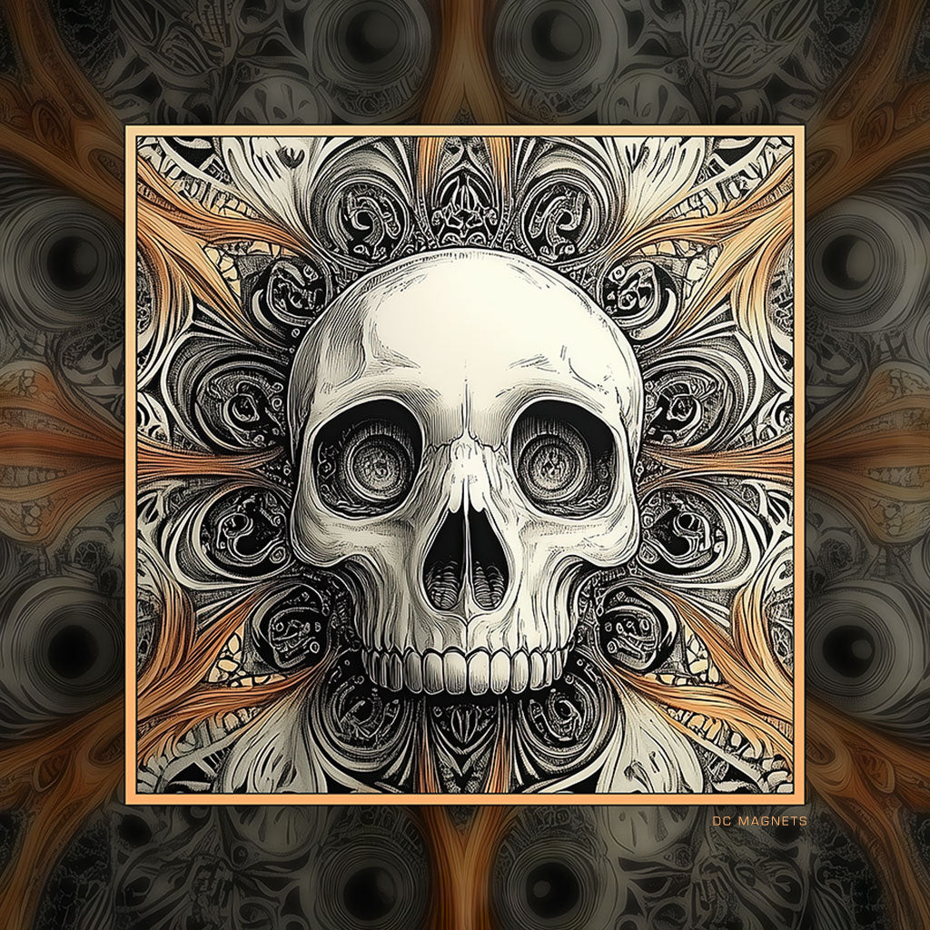 Magnets with a macabre theme.