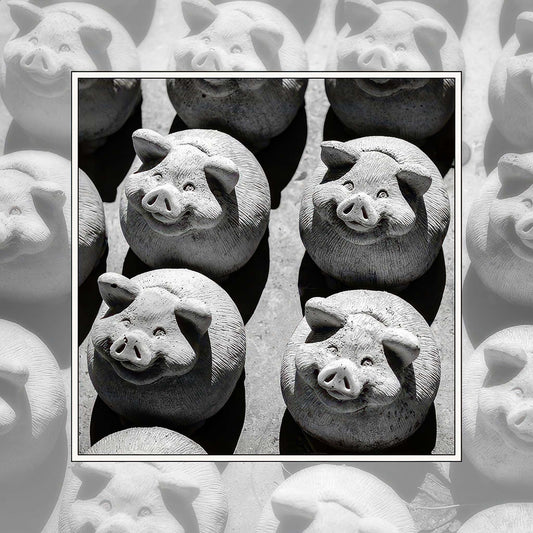 Concrete Piggies Photo Magnet
